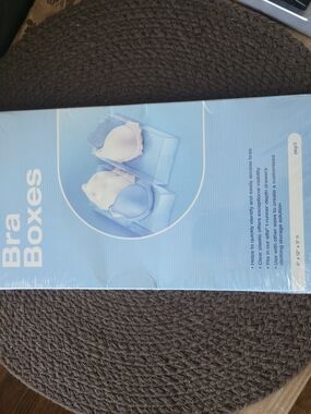 The Container Store Clear Bra Boxes (Blue Packaging)